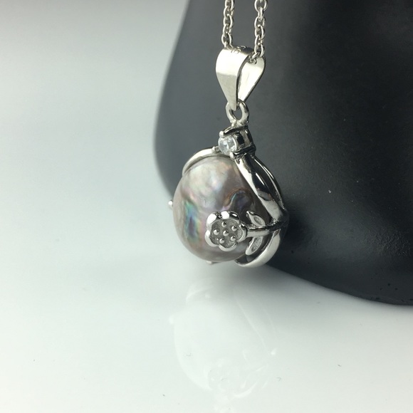 Millennial Gem Gray Baroque Pearl  Necklace - Picture 4 of 8